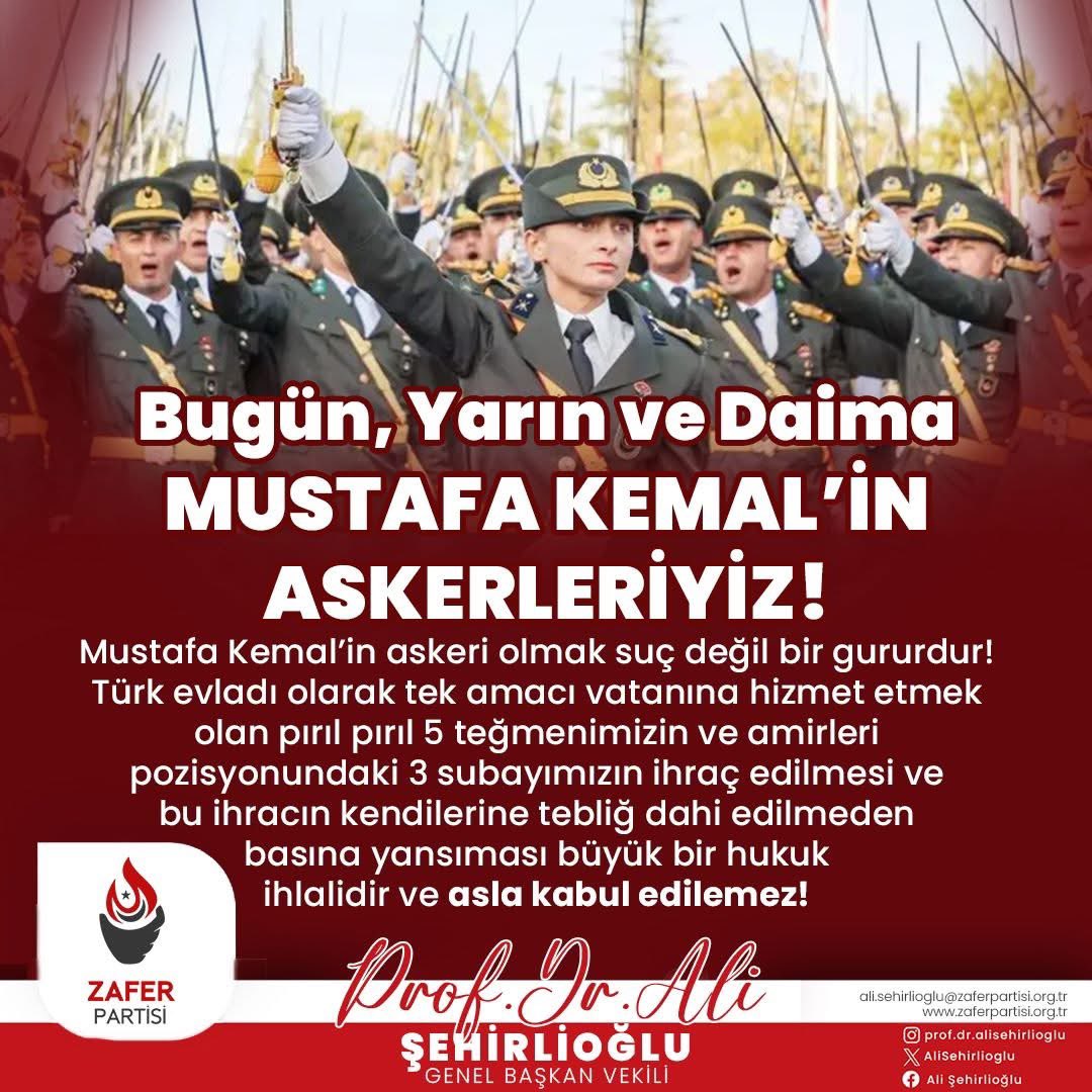 Bugün, yarın ve daima Mustafa Kemal’in askerleriyiz! #TegmeniminYanındayım