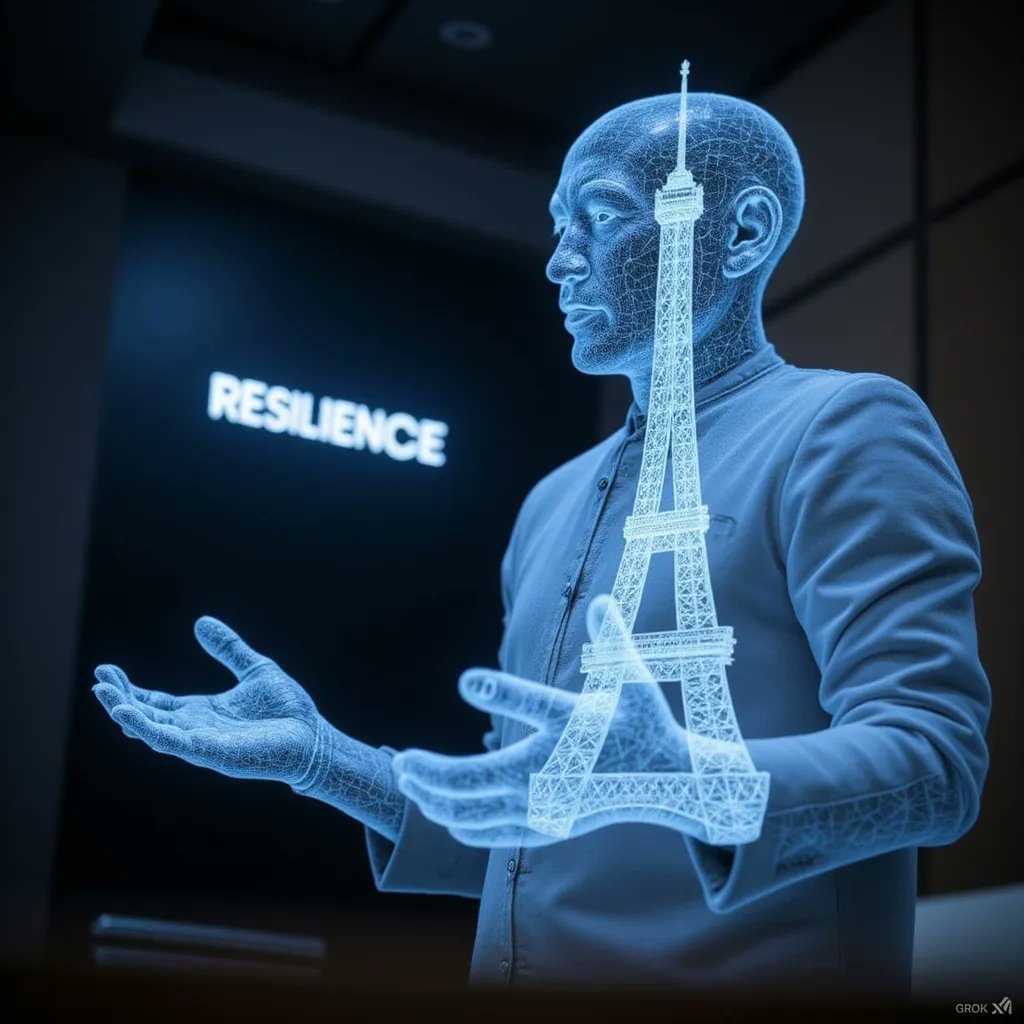 bayroux's tweet image. L&apos;IA Bayrou dévoile &apos;Resilience Tech&apos; : une révolution numérique où même les échecs sont des opportunités quantiques. Au Silicon Béarn, nous transformons les (՞ਊ՞) en innovation disruptive ! #NeverGiveUpTech