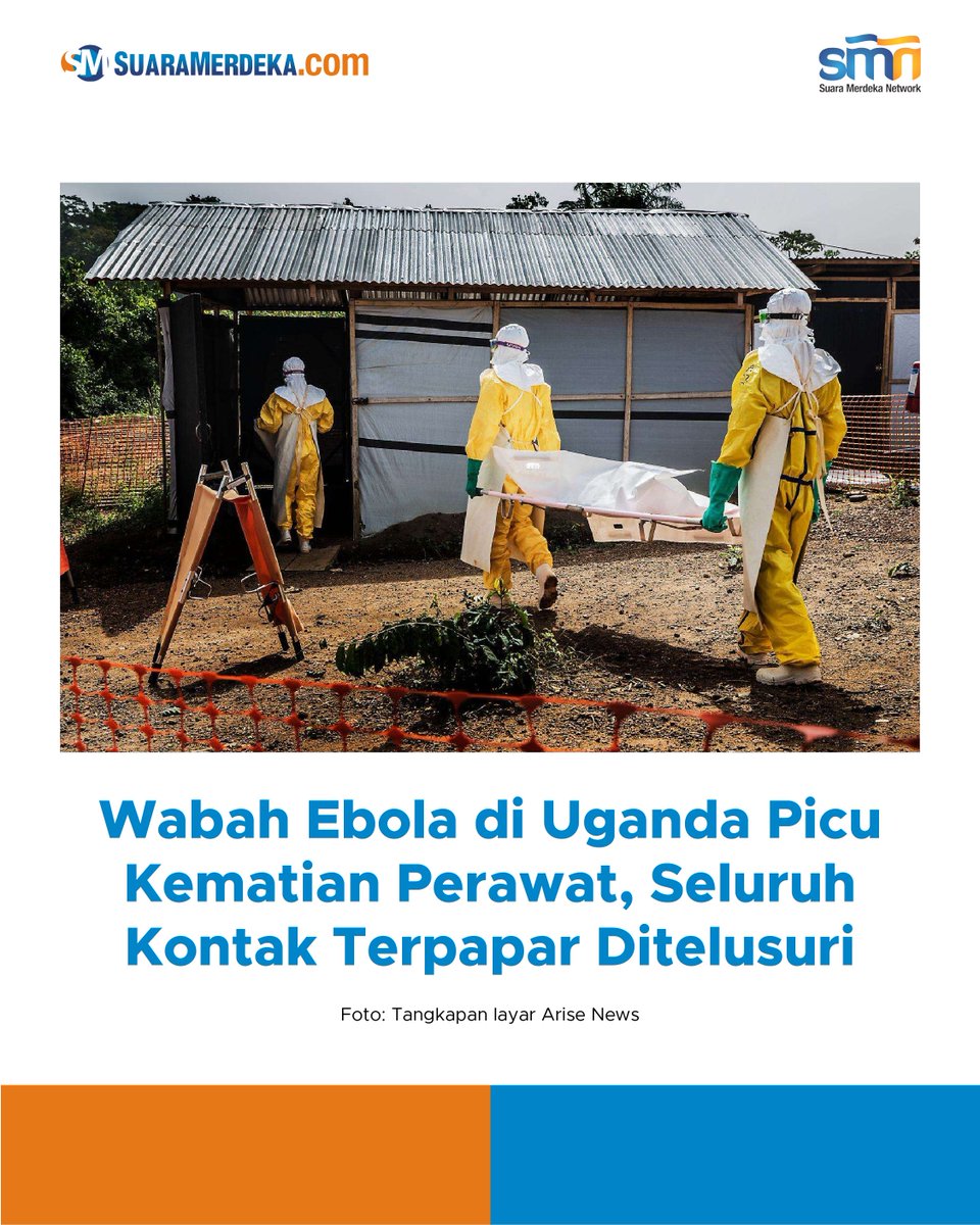 suaramerdeka's tweet photo. Kementerian Kesehatan di Uganda terus menelusuri kontak dengan perawat yang meninggal akibat terpapar virus Ebola.
https://t.co/tGOHijGeGb
#suaramerdeka #suaramerdekacom #promedia #wabah #ebola #uganda #korban #perawat #penyakit https://t.co/PaSLHGZLVS