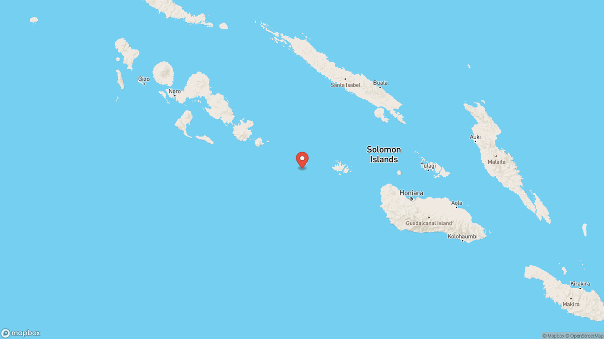 QuakeAlerts's tweet photo. A magnitude 5 earthquake took place 132km WNW of Malango, Solomon Islands at 06:49 UTC (29 minutes ago). The depth was 10km and was reported by NEIC. #earthquake #earthquakes #Malango #SolomonIslands https://t.co/U459HdAYiM