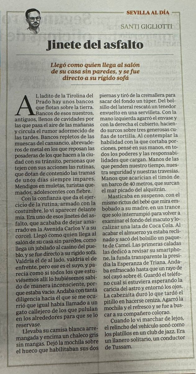 Jinete del Asfalto
(Santi Gigliotti, ABC)