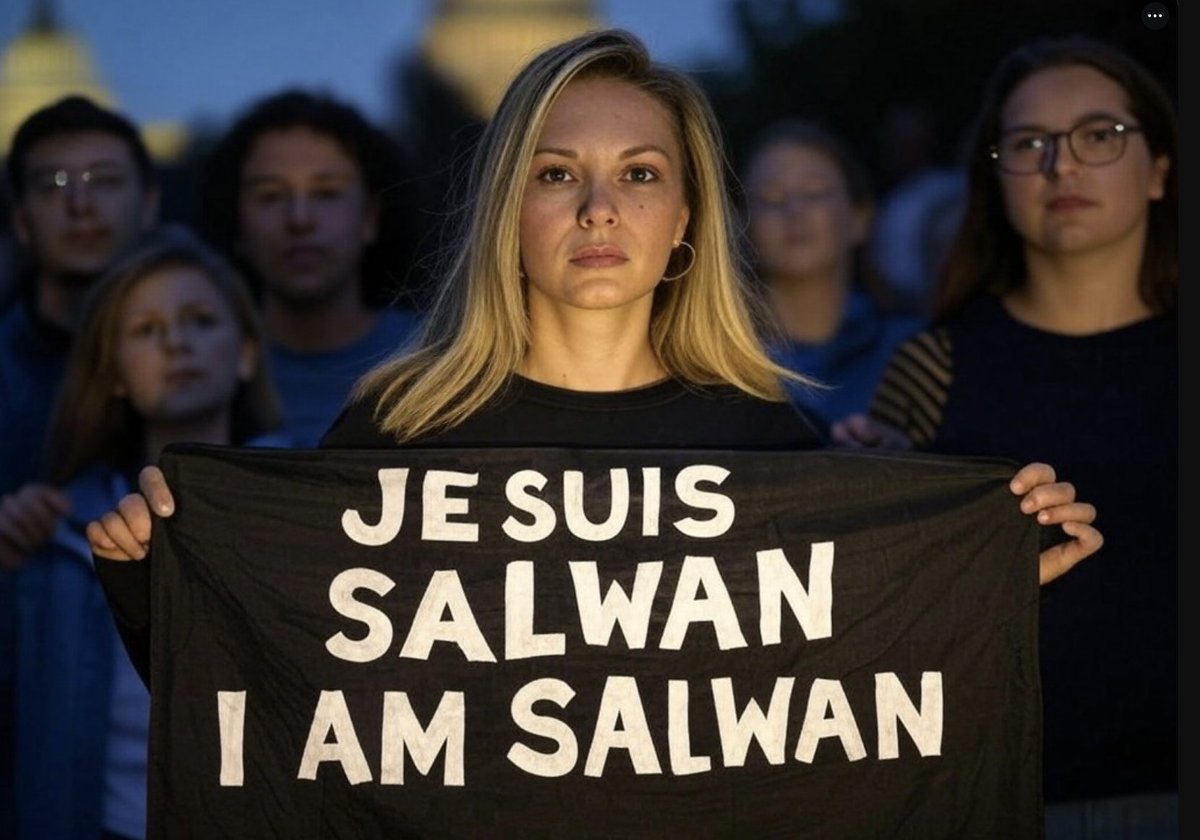 Where Are the "Je Suis Salwan" Marches?

When Charlie Hebdo was attacked, the world erupted in solidarity. Politicians, activists, and so-called defenders of free speech flooded the streets chanting Je suis Charlie. 

But now, after the assassination of Salwan Momika—executed in
