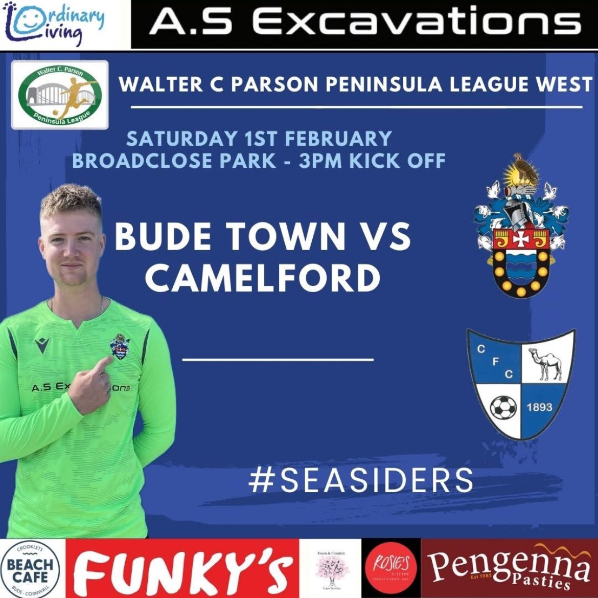 Match day ⚽️

After a week off due to last Saturdays postponement we welcome <a href="/TheCamels1893/">Camelford FC</a> to Broadclose this afternoon.
Always a tough, tight game against our relatively close opponents from down the road.

We look forward to seeing you up there today 💙