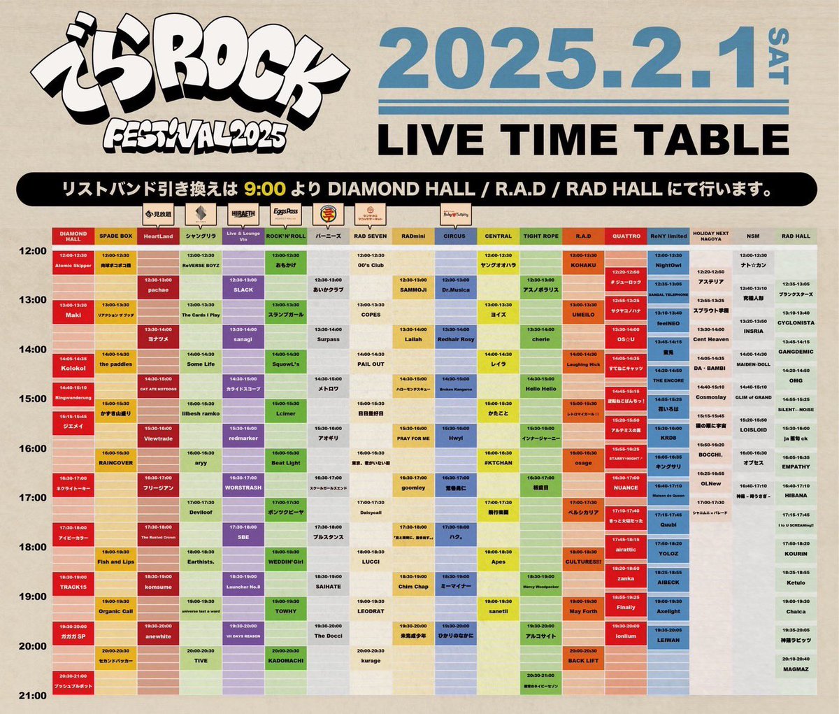お詫びとご報告 本日でらロックにて TIGHT ROPE 17:30 出演予定でした