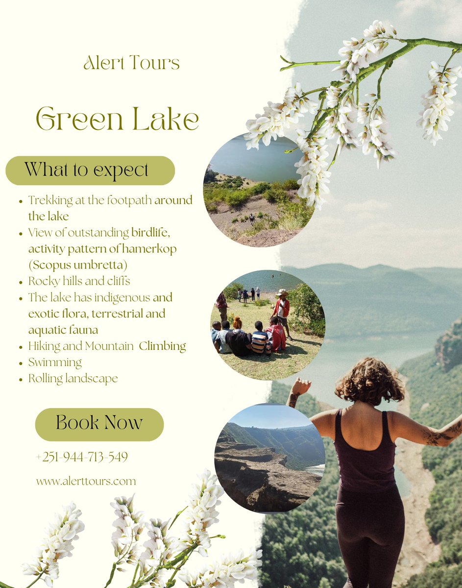 Green Lake - Bishoftu 🛶

Green Lake “Arenguade Haike” because of presence of Green algae)
Contact +251944713549  WhatsApp | Telegram <a href="/alerttour/">Grégoire Letellier🔧</a> alerttours.com contact@alerttours.com

🌅Book Now and Embark on the Journey of a Lifetime!🌅