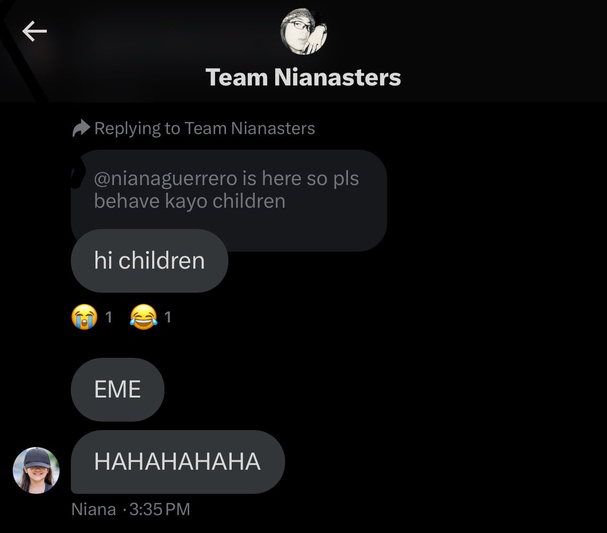 teamnianasters's tweet photo. Kulitan with @nianaguerrero @ Team Nianasters GDM! 🫶🏻

If you want to join, you must be active here on X. Plus, dapat fan account! 💕 https://t.co/S3eomWs5qL