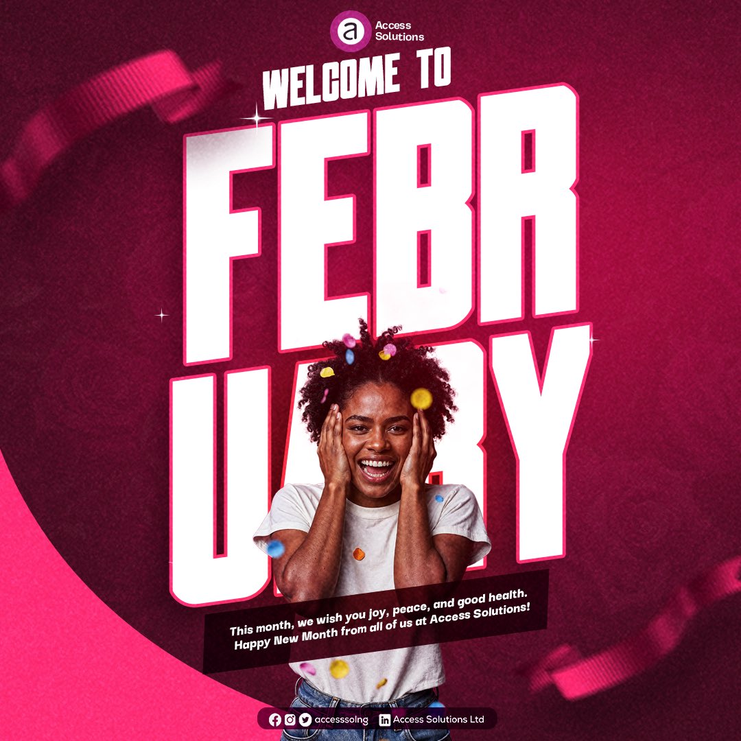accesssolng's tweet image. Happy New Month!! 💜

We wish you an amazing month of February! 💜

#accesssolutions #happynewmonth #february #newmonth #solutions