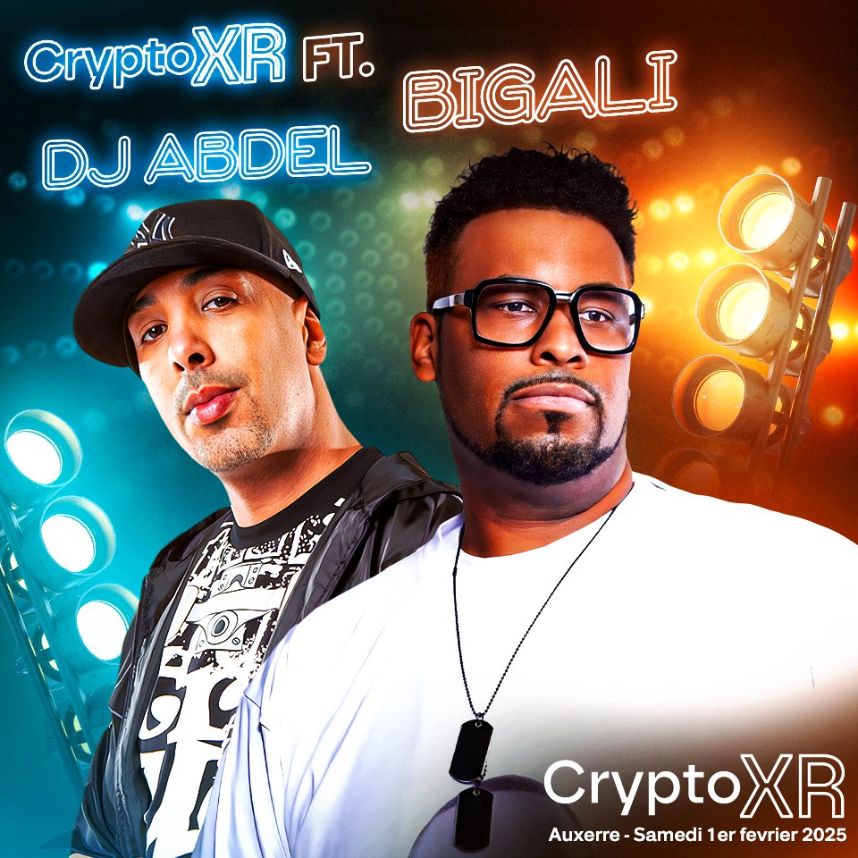 Dernière Journée #CryptoXR, 
Rdv à partir de 13h et ce soir pour la
Closing Party !😎
#Degen #CXR