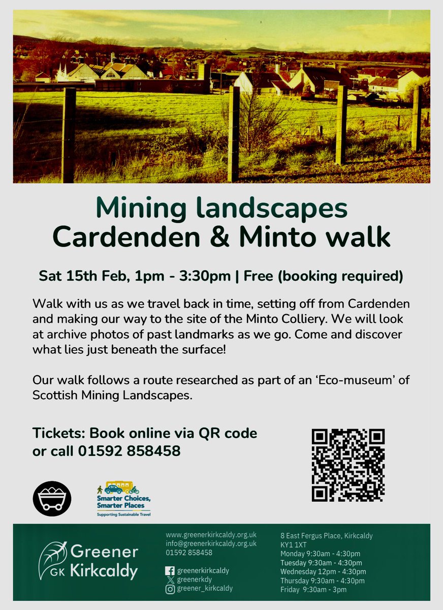 Mining Landscapes (@coal_legacies) on Twitter photo 1/2 Great to see #MiningLandscapes Minto Walk being used for a free guided walk by <a href="/greenerkdy/">Greener Kirkcaldy</a> The route was created by #Cardenden History Group and brought to life by former mine manager’s daughter who grew up in the shadow of the black bing interested👇
greenerkirkcaldy.org.uk/event/mining-l… 1/2 Great to see #MiningLandscapes Minto Walk being used for a free guided walk by <a href="/greenerkdy/">Greener Kirkcaldy</a> The route was created by #Cardenden History Group and brought to life by former mine manager’s daughter who grew up in the shadow of the black bing interested👇
greenerkirkcaldy.org.uk/event/mining-l…