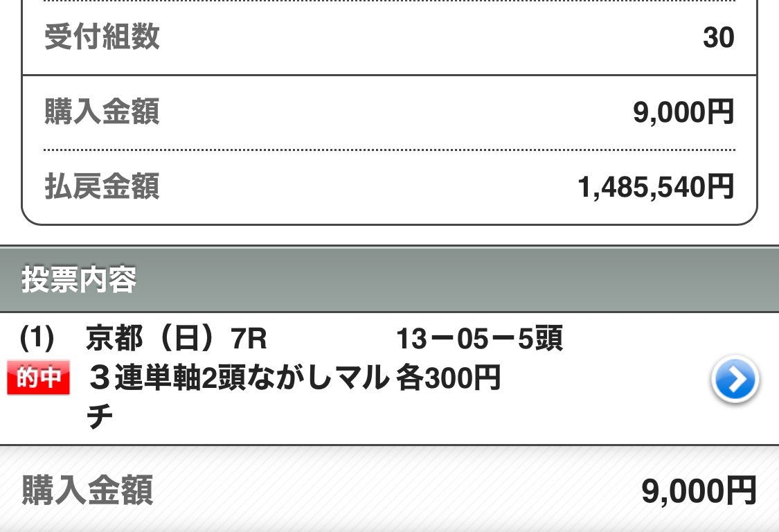 🎁今週1番熱い"日曜日"予想プレゼント🎁
3点から10名へ▶︎［いいね/RP/フォロー］

㊗️土曜日だけで50万回収㊗️

〜中央10週連続100万回収へ〜
9週前 💰200万💰
8週前 💰250万💰
7週前 💰200万💰
6週前 💰320万💰
5週前 💰120万 💰
4週前 💰220万💰
3週前 💰200万💰
2週前 💰240万💰
1週前  💰220万💰