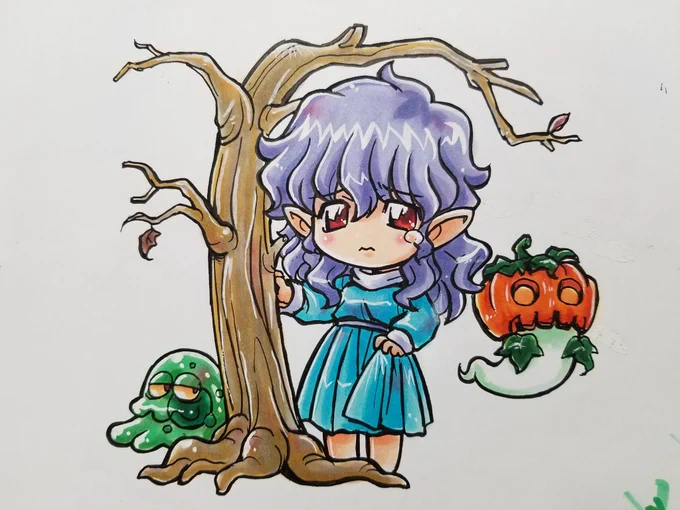 #甲竜伝説ヴィルガスト よりバンシーさんコピック塗り同人絵リサイクル 