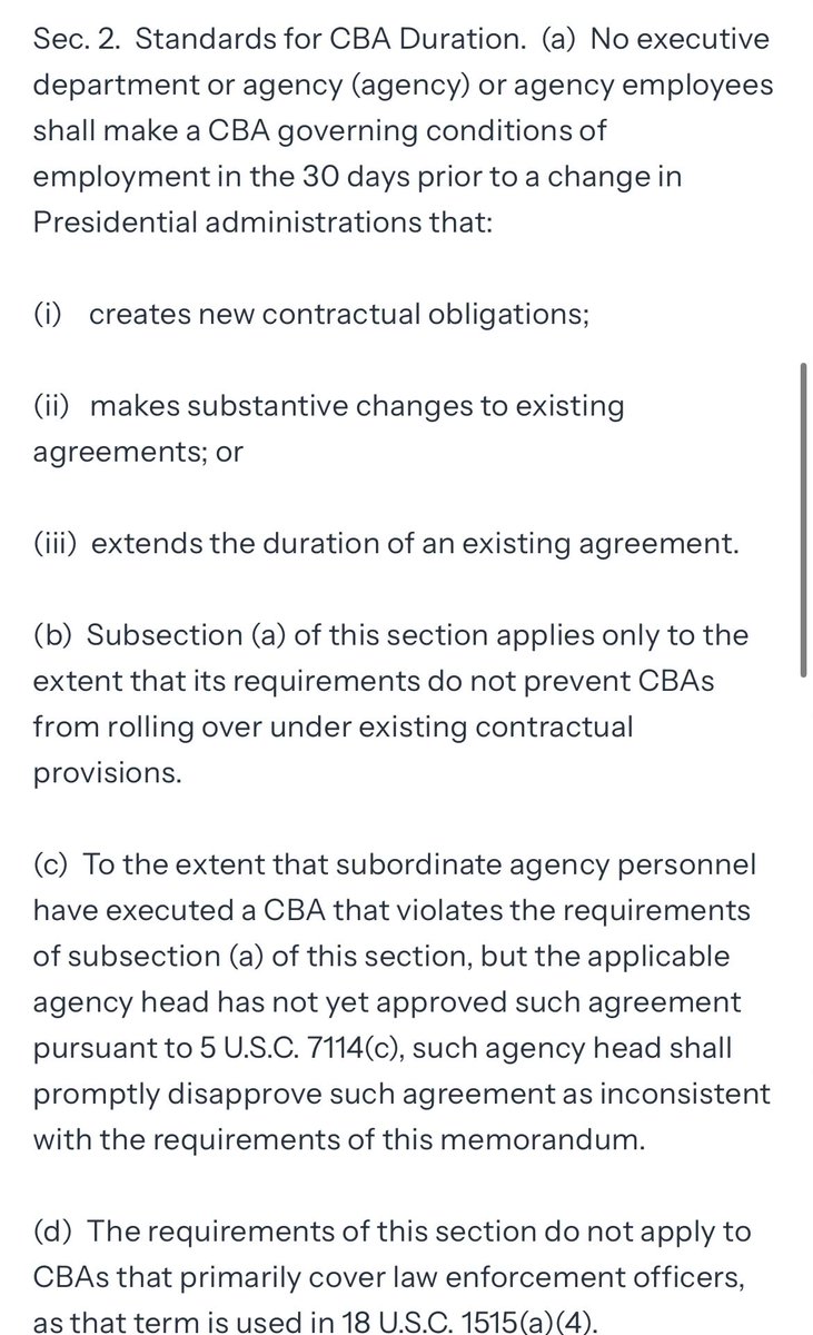 in midnight executive order (which was labeled “uncategorized” to hide it), trump nullifies collective bargaining agreements reached under biden, attacks the right of unions to negotiate in the future