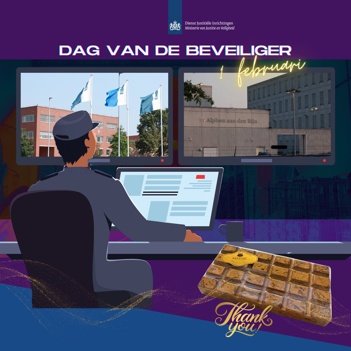 💙 𝟏 𝐅𝐄𝐁𝐑𝐔𝐀𝐑𝐈: 𝐃𝐀𝐆 𝐕𝐀𝐍 𝐃𝐄 𝐁𝐄𝐕𝐄𝐈𝐋𝐈𝐆𝐄𝐑 👀

Veiligheid is nummer 1 prioriteit binnen de PI. Alle collega’s werden deze week persoonlijk verrast met een Dubai reep. Met een gouden gloed ’want jij bent goud waard als het gaat om veiligheid!’ staat erop 🍫✨