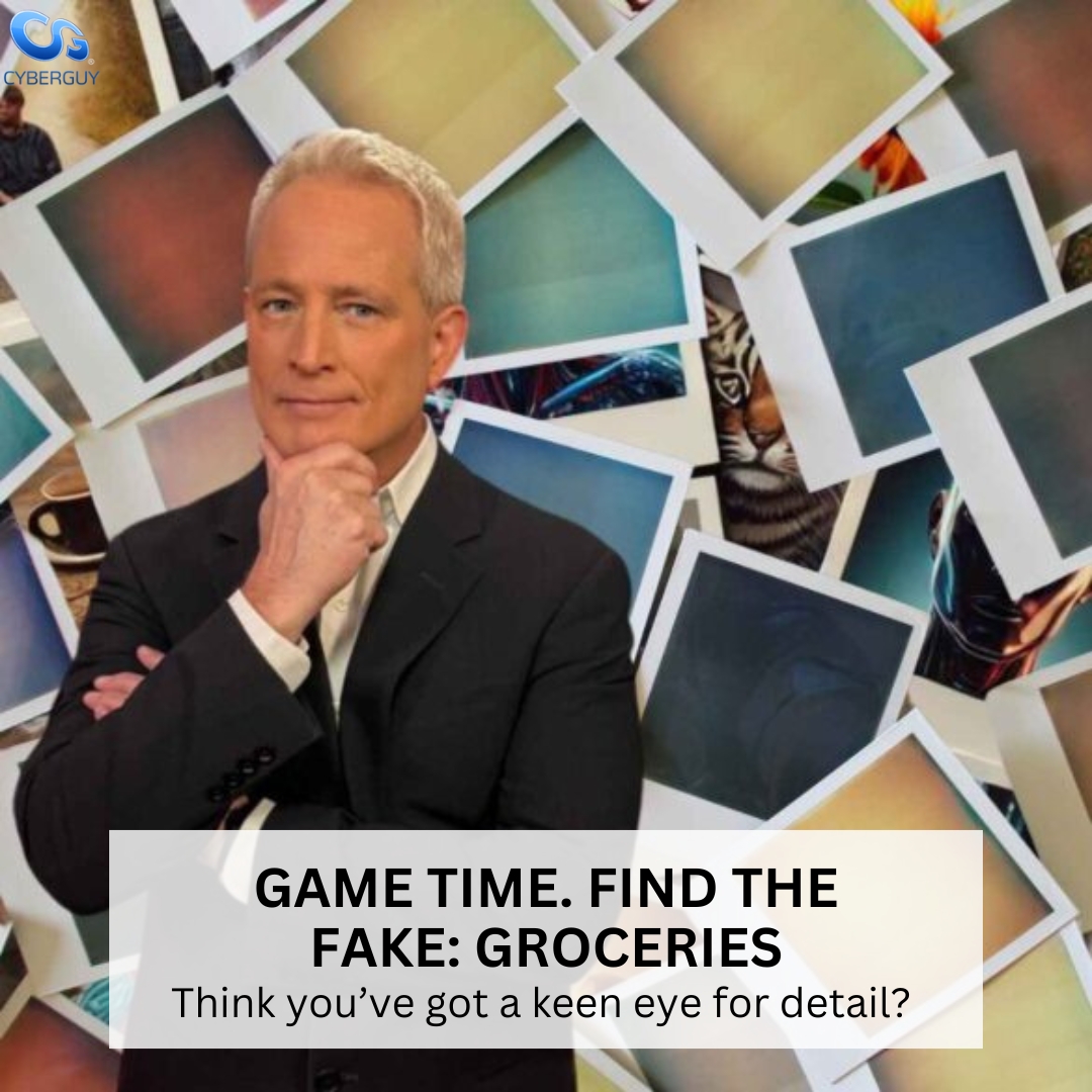 cyberguy's tweet image. Test your eye with our &apos;Find the Fake&apos; game: Can you tell which image of groceries is real and which is AI-generated? 🍎

Play the game here: cyberguy.com/games/groceries

#games #techgames #fridayfun