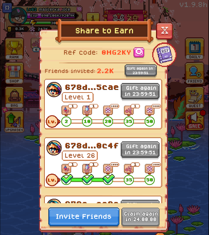 masterkamote_'s tweet photo. @FishingFrenzyCo is now BACK ONLINE! 🎣
And as I check my referral, it now went to 2.2k+ 🔥

Simply I called it the #MKEffect
Anyway let's get back to grind https://t.co/1JfpPyaGoM
