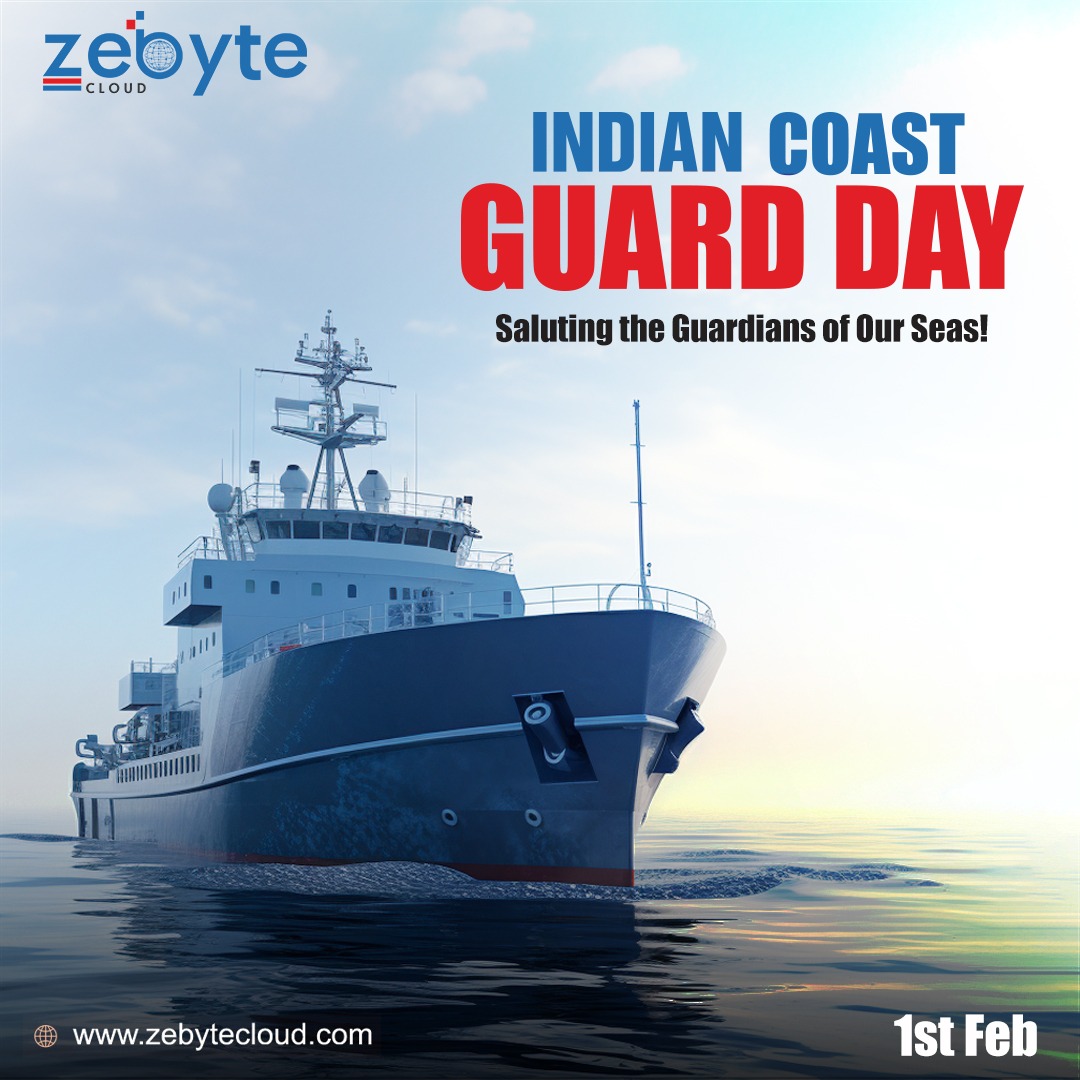 On Indian Coast Guard Day, Zebyte Cloud honors the courage and dedication of our Coast Guard personnel who ensure the safety and security of our maritime boundaries. 🚢💙 #IndianCoastGuardDay #MaritimeHeroes #CoastalGuardians