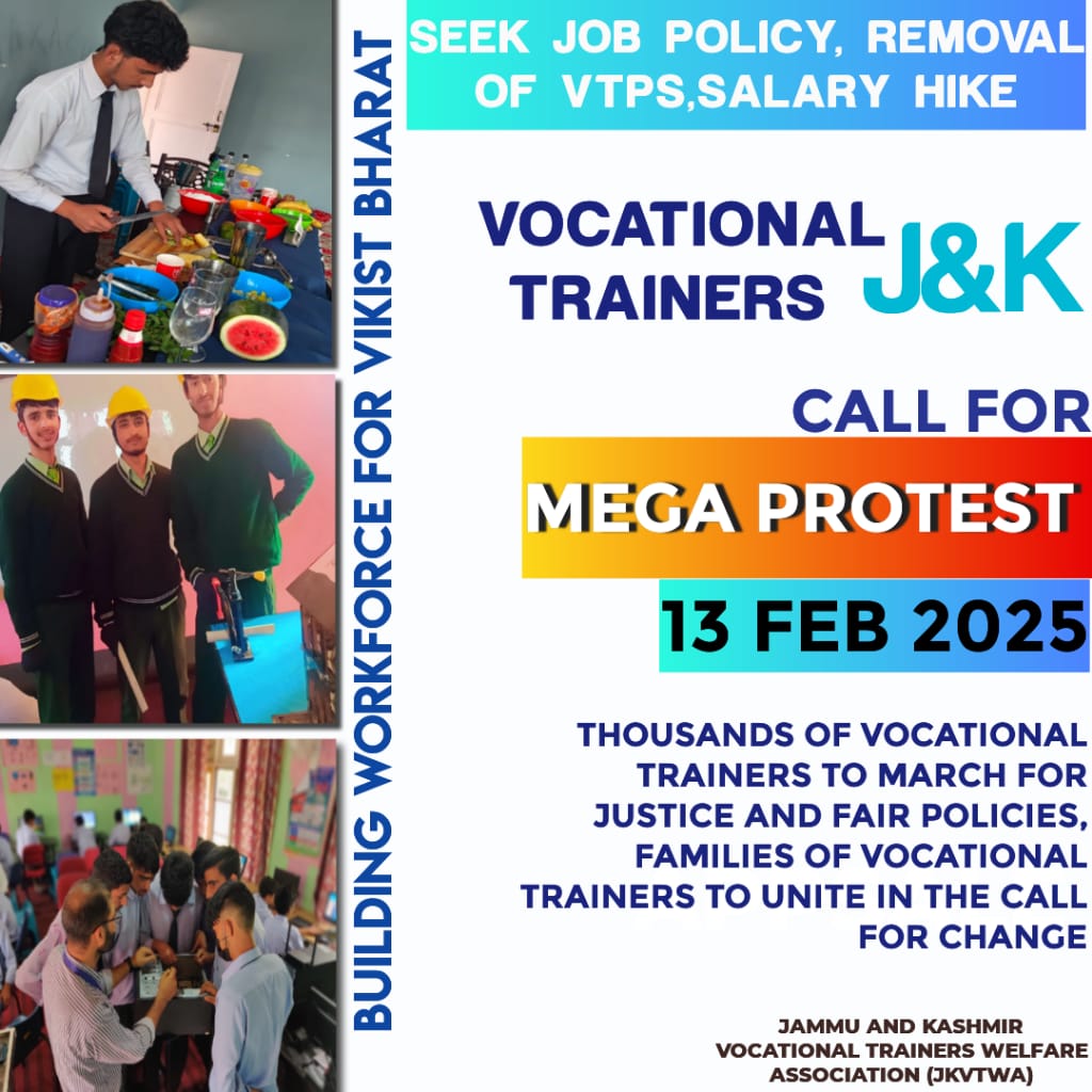 princem99807850's tweet image. Nothing has Changed for the Vocational Trainers of J&amp;amp;K.@manojsinha_ 
Our suffering is increasing day by day.
The announcement made in the #AwaamKiAwaaz is proving a Joke for the Vocational Trainers of J&amp;amp;K.
@AmitShah
@AmitShahOffice
@Swamy39
@DevenderSRana
@diprjk
@AdvisorBJKGovt