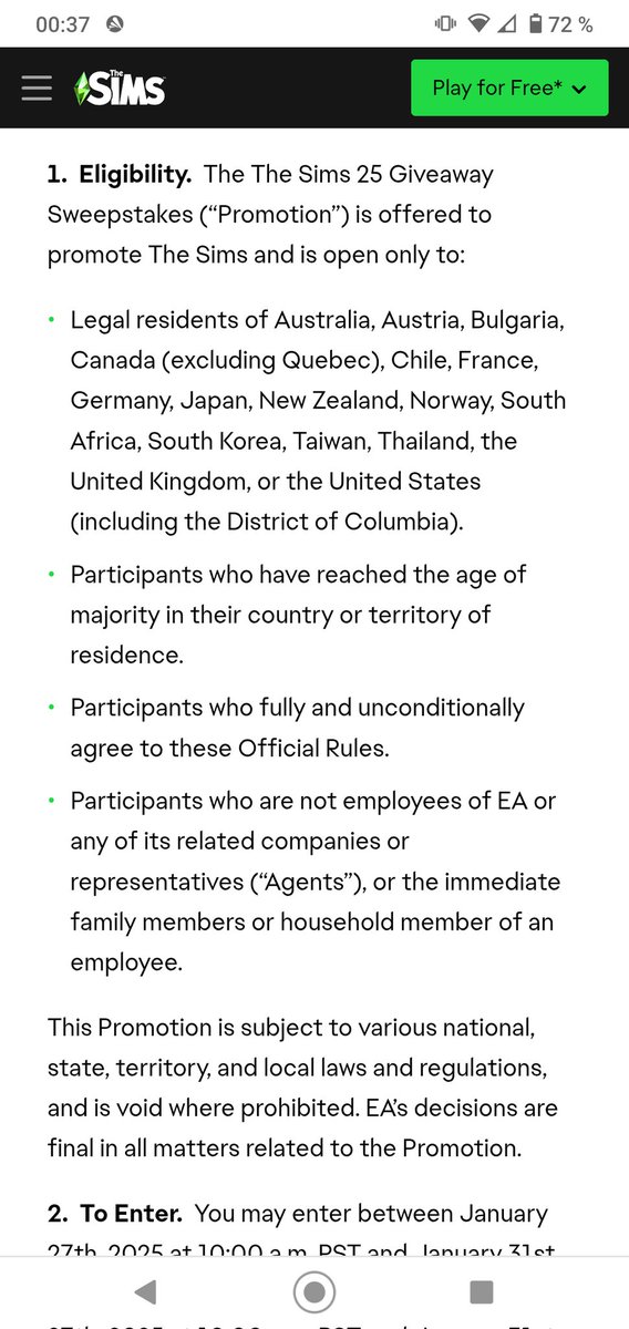 dbmparanoid's tweet photo. Unfortunately not open to many. Being a simple code that could be exchanged in EA app, they are leaving many people without this opportunity. So many people from other countries support Sims and EA, should we also extend this to them? Should we stop supporting them? https://t.co/jBpuUf47oc