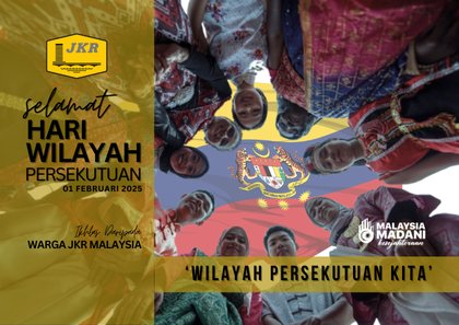 Seluruh warga JKR Malaysia mengucapkan Selamat Hari Wilayah Persekutuan tahun 2025.

*“Wilayah Persekutuan Kita”*

#IamJKR #KitaJKR #JKRsynergy
#JasaKepadaRakyat
