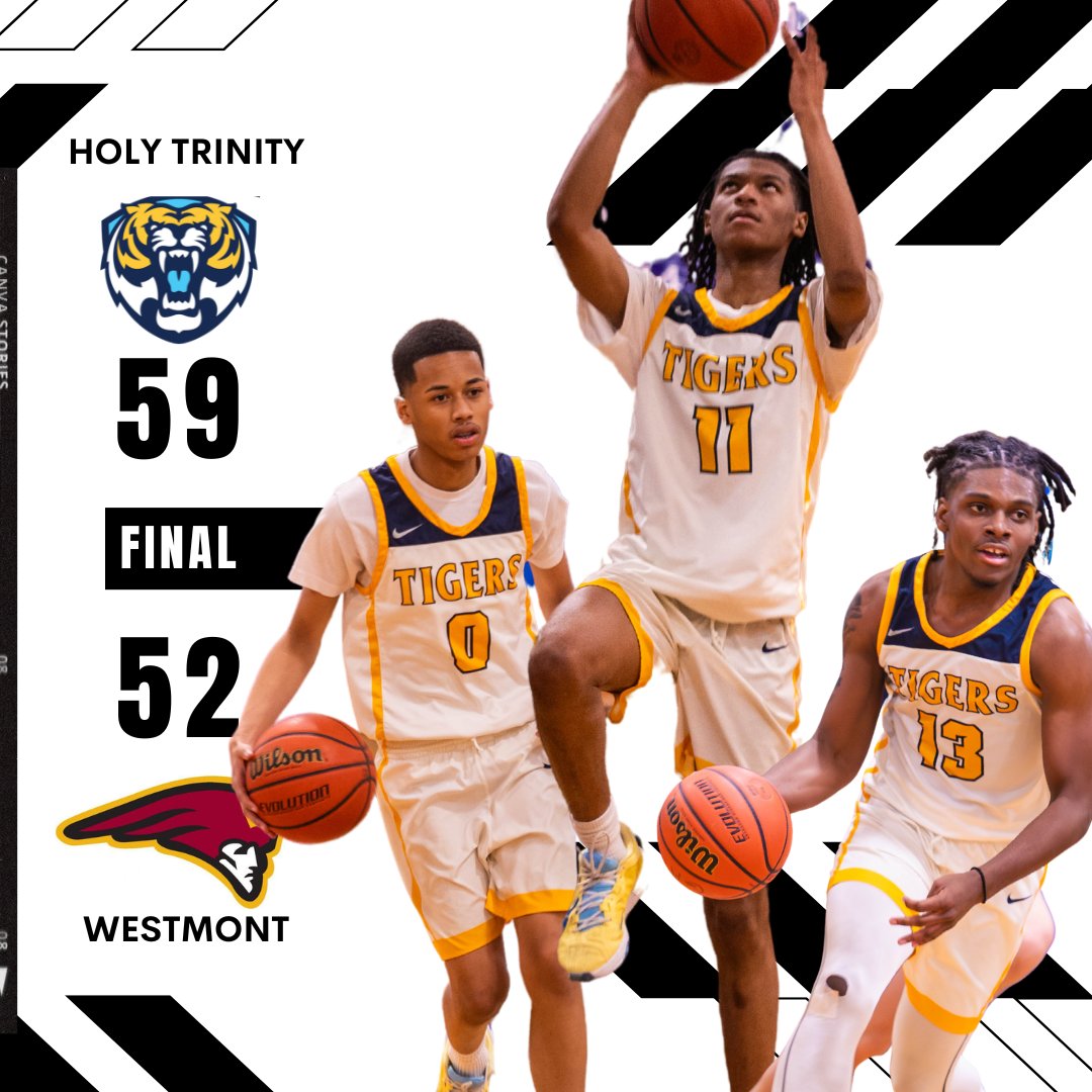 Eli Schwadron (@holytrinityad) on Twitter photo Holy Trinity Boys' Basketball (<a href="/TigerHoops/">Holy Trinity Men's Basketball</a>) defeats Westmont, 59-52, to improve to 18-6 on the season and claim sole possession of 1st place (5-0) in the Chicago Prep Conference.
Next up: Away @ Zell on Monday, Feb 3.
<a href="/HolyTrinityChi/">Holy Trinity High School</a> <a href="/mikeclarkpreps/">MikeClarkPreps</a> <a href="/michaelsobrien/">Michael O'Brien</a> <a href="/NestoHoops/">Aaron Britton</a> Holy Trinity Boys' Basketball (<a href="/TigerHoops/">Holy Trinity Men's Basketball</a>) defeats Westmont, 59-52, to improve to 18-6 on the season and claim sole possession of 1st place (5-0) in the Chicago Prep Conference.
Next up: Away @ Zell on Monday, Feb 3.
<a href="/HolyTrinityChi/">Holy Trinity High School</a> <a href="/mikeclarkpreps/">MikeClarkPreps</a> <a href="/michaelsobrien/">Michael O'Brien</a> <a href="/NestoHoops/">Aaron Britton</a>