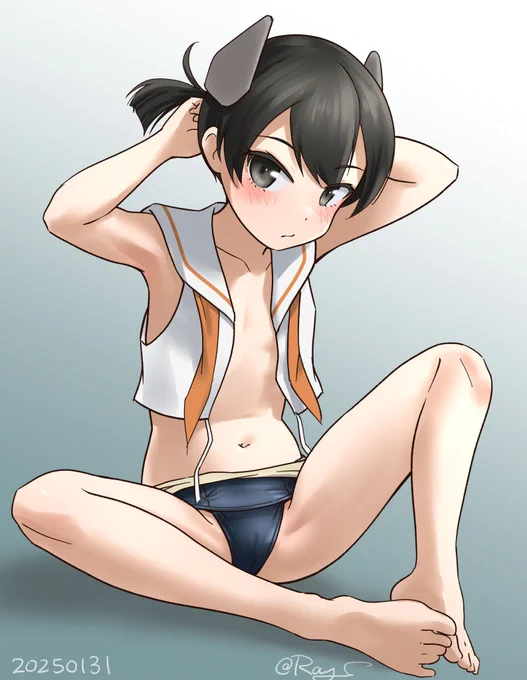 伊41新液タブで初描き。設定詰めないと…#艦これ版深夜の真剣お絵描き60分一本勝負 #艦これ版真剣お絵描き60分一本勝負_20250131 