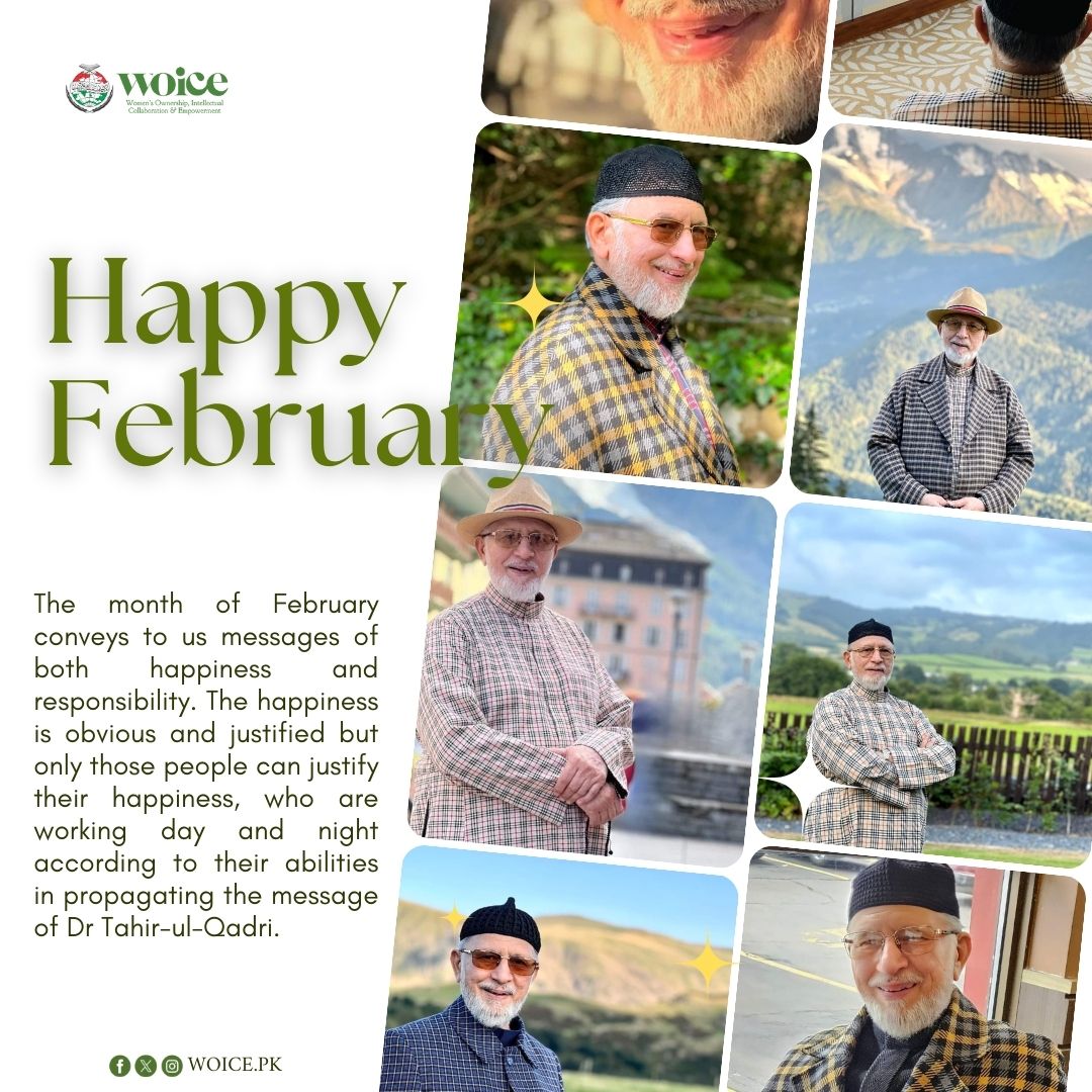woice_official's tweet photo. 𝐇𝐚𝐩𝐩𝐲 𝐅𝐞𝐛𝐫𝐮𝐚𝐫𝐲 ✨
The month of February conveys to us messages of both happiness and responsibility.
#HappyFebruary #DrQadri #19Feb #QuaidDay #February2025 #TahirulQadri #HappyBirthday #HBD #ShaykhulIslam #ManofKnowledge #MinhajulQuran #74YearsOfWisdom #MWL #WOICE https://t.co/DCsYDGPcek