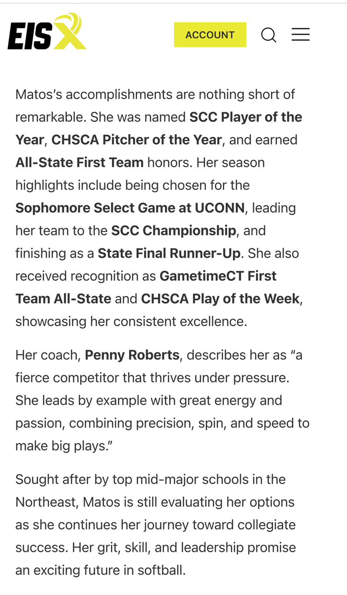 Jenica Matos (@jenicamatos2026) on Twitter photo Thank you <a href="/ExtraInningSB/">EXTRA INNING SOFTBALL</a> I am honored, #28 amongst the top pitchers around. <a href="/ESH16UNational/">Empire State Huskies 16u National</a> <a href="/CoachPenny_OLY/">Penny Rosario Roberts</a> <a href="/CoachJoeHuskies/">Joe Porcelli</a> <a href="/Johnknopf10/">John Knopf</a> <a href="/StJohnsSoftball/">St. John's Softball</a> <a href="/CHSRamsSoftball/">CHS Ram Softball</a> <a href="/coachrizz5/">coachrizz</a> <a href="/CoachCrowell8/">Sean Crowell</a> <a href="/KBDrust/">Kristine Botto-Drust</a> <a href="/KB22pitch/">Kelly Brenner-Hennessey</a> <a href="/JaymieSommers/">Jaymie Sommers</a> <a href="/breinalda/">Barbara Reinalda</a> Thank you <a href="/ExtraInningSB/">EXTRA INNING SOFTBALL</a> I am honored, #28 amongst the top pitchers around. <a href="/ESH16UNational/">Empire State Huskies 16u National</a> <a href="/CoachPenny_OLY/">Penny Rosario Roberts</a> <a href="/CoachJoeHuskies/">Joe Porcelli</a> <a href="/Johnknopf10/">John Knopf</a> <a href="/StJohnsSoftball/">St. John's Softball</a> <a href="/CHSRamsSoftball/">CHS Ram Softball</a> <a href="/coachrizz5/">coachrizz</a> <a href="/CoachCrowell8/">Sean Crowell</a> <a href="/KBDrust/">Kristine Botto-Drust</a> <a href="/KB22pitch/">Kelly Brenner-Hennessey</a> <a href="/JaymieSommers/">Jaymie Sommers</a> <a href="/breinalda/">Barbara Reinalda</a>