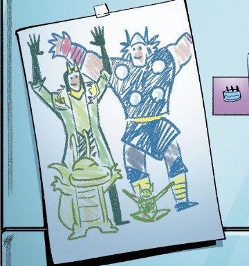 Sometimes, a family consists of an alligator, a frog, and two fools.

Alligator Loki #46