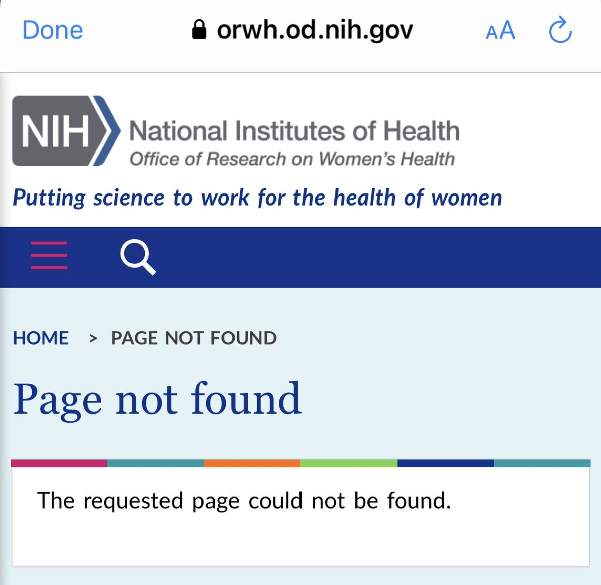 🛑CANCELLED—“Research on Women’s Health” funding website of the NIH.