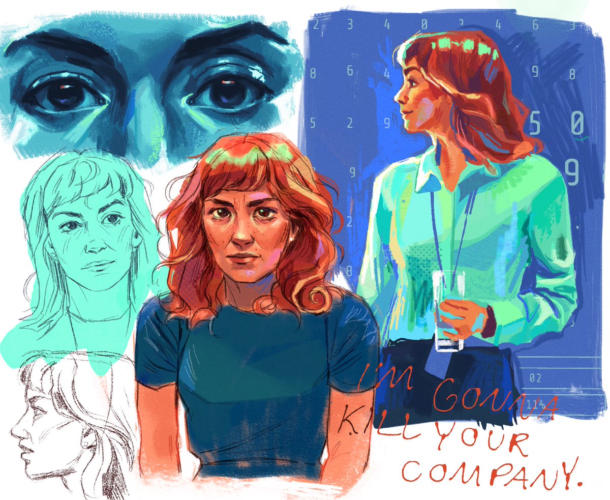 faunshii's tweet photo. kind of obsessed with her #severance #fanart https://t.co/0T7zStwDwa