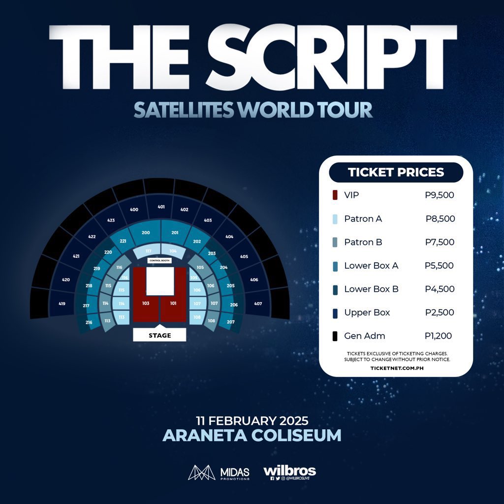 olyvvea's tweet photo. WTS / LFB - FOR SALE
THE SCRIPT SATELLITES WORLD TOUR IN MNL DAY 1
FEB 11, 2025 ARANETA
2 LOWER BOX-B ADJACENT
Php 5,000 each
*price in photo is different in website.
*e-ticket but will exchange for physical ticket
#TheScript #Satellitestour #TheScriptinManila https://t.co/cnyXVibWsM