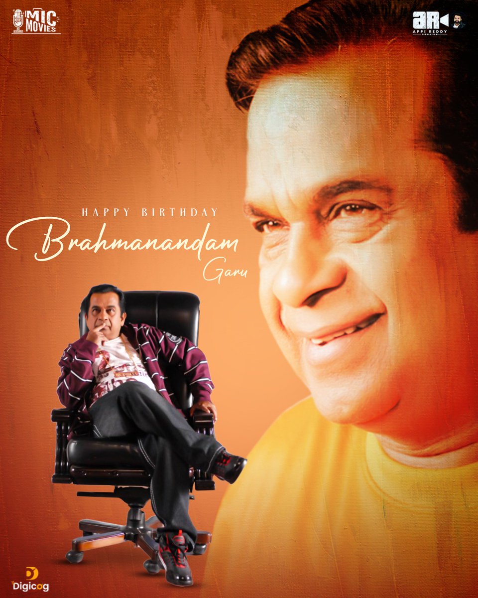 Sending our birthday wishes to the legendary Hasya Brahma, Padma Shri #Brahmanandam garu!
Your impeccable comedy timing and infectious energy have brought smiles to millions We wish you good health &amp; happiness always

#HappyBirthdayBrahmanandam #HBDBrahmanandam