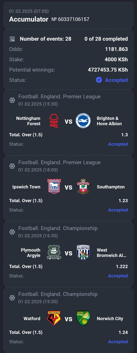 Ressy_an's tweet image. PARIPESA SATURDAY SGR 💎 
28 games &amp;gt;&amp;gt;&amp;gt;&amp;gt; 1181 odds

Register here: paripesa.bet/iposiku
PROMOCODE: IPOSIKU 

BETCODE: 3B6BR

4M loading 🤑