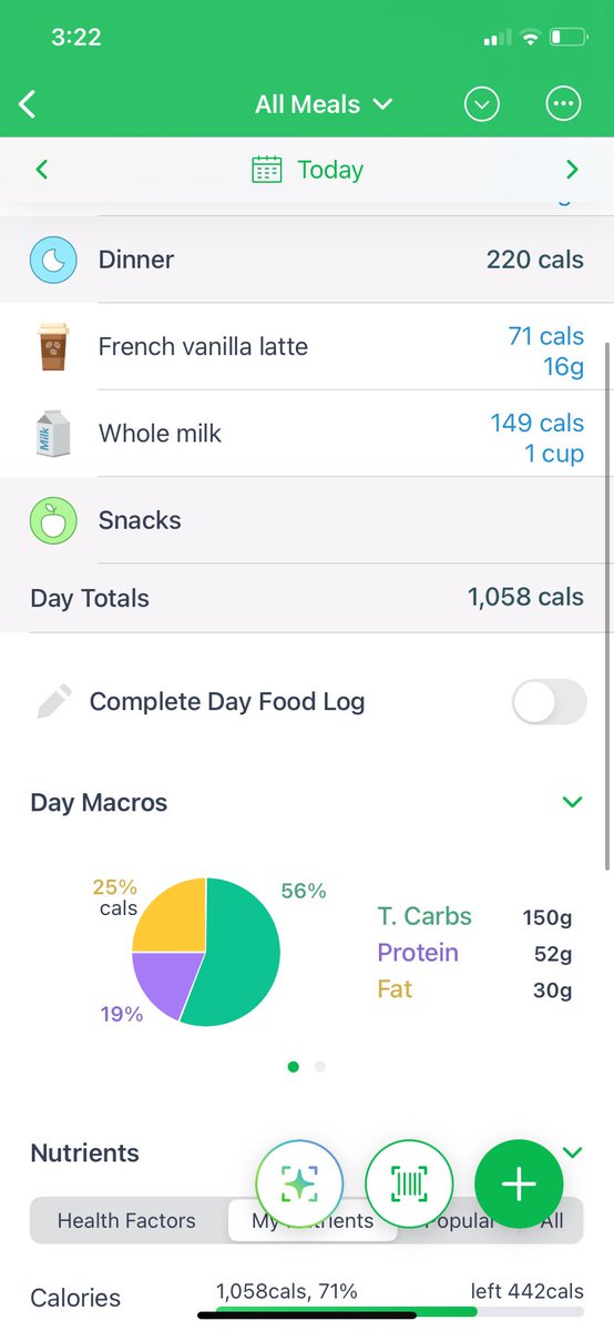 We only had whole milk and I didn’t calculate the cals before I made it. I feel extremly invalidated atm my ed is not ed’ing