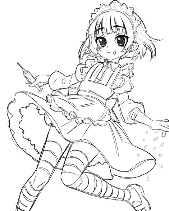 ここでもみせられるのあったー!なる早でラフったヤクいさん
ここまで線画引いて…とまって1年くらい塩漬けシテル
…なんで仕上げないのじぶん(いつかしあげたいキモチだけはあります) 