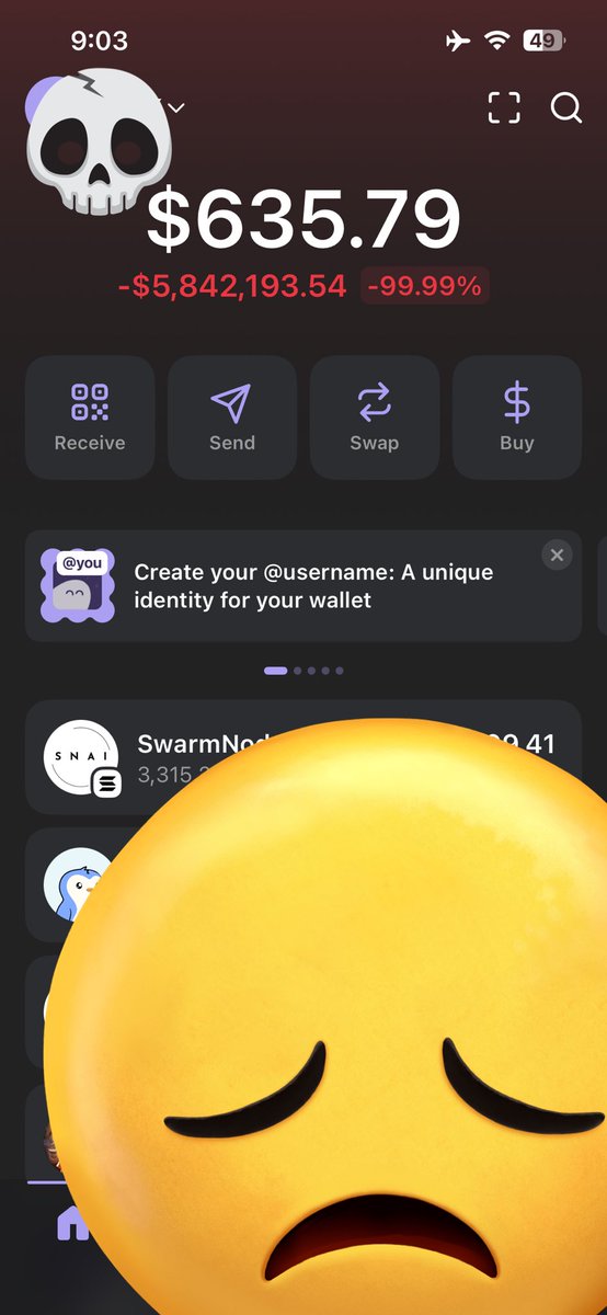 It’s official guys, I’m broke… only $635 to bounce back 🤦‍♂️  $SNAI $PENGU