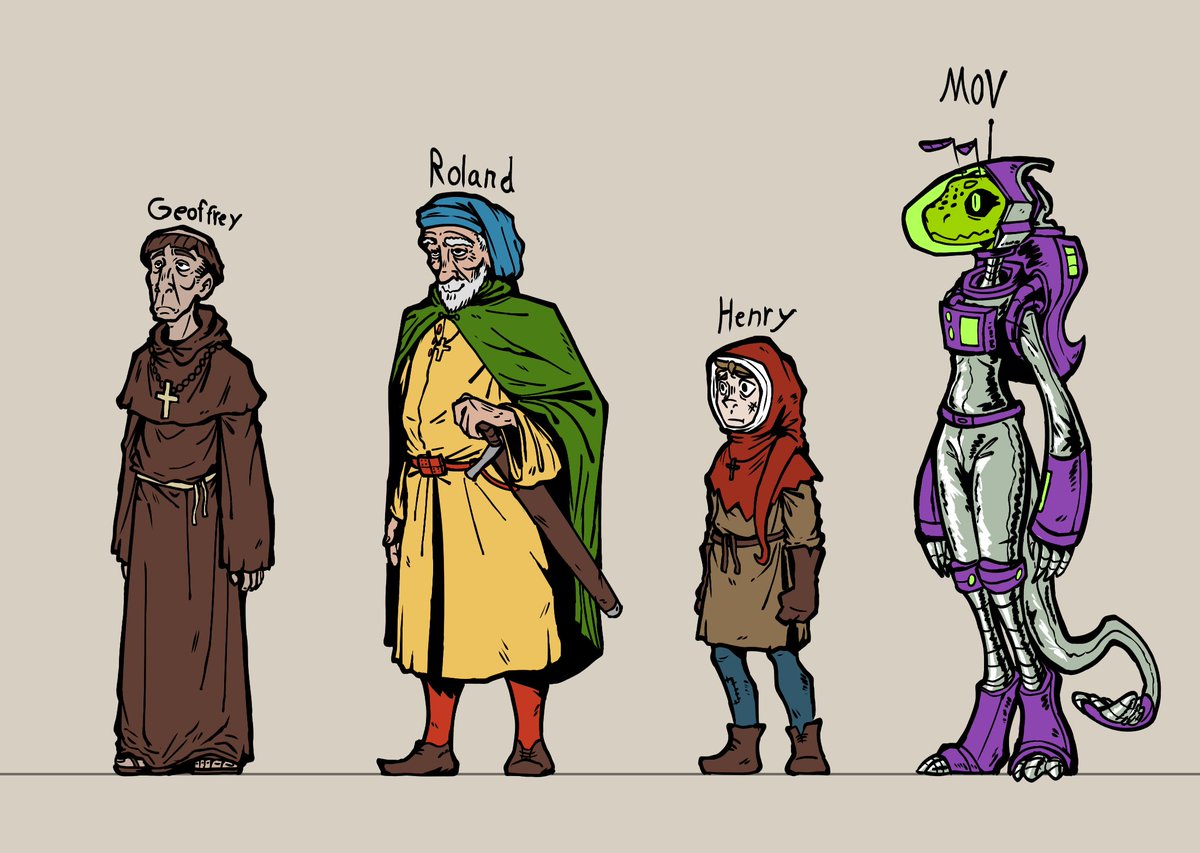 Story about an alien girl visiting earth in the 14th century 

#digitalart