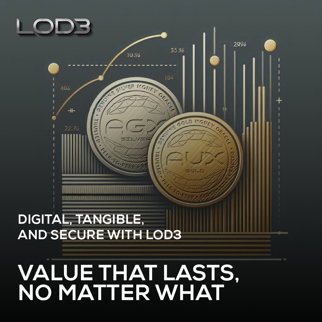 LOD3 (@lode_one) on Twitter photo Money doesn’t stretch the way it used to. While prices rise, Silver and Gold remain constant. Thanks to the LOD3 Protocol, you can hold value that lasts—digital, tangible, and secure. 
Begin today at LODEWallet.com.
#GoldandSilver #money #PreciousMetals #blockchain ... Money doesn’t stretch the way it used to. While prices rise, Silver and Gold remain constant. Thanks to the LOD3 Protocol, you can hold value that lasts—digital, tangible, and secure. 
Begin today at LODEWallet.com.
#GoldandSilver #money #PreciousMetals #blockchain ...