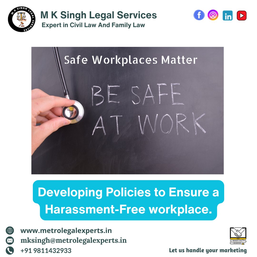 MksinghL's tweet photo. 🔹 Safe Workplaces Matter! 🔹
📩 Contact us today!
🌐 https://t.co/IehrH8b4xT
📧 mksingh@metrolegalexperts.in
📞 +91 9811432933
#SafeWorkplace #WorkplaceSafety https://t.co/mSpwBppInU