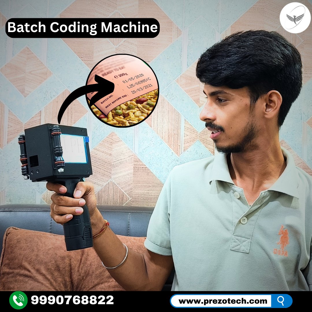 prezotechsol's tweet image. "🖨️ Batch Coding Machine – Easy & Efficient Printing!
Print batch numbers, MRP, expiry dates, and more with high precision. ✅
📞 Call: 9990768822
🌐 Visit: prezotech.com
#BatchCoding #InkjetPrinter #MRPPrinting #CodingMachine #PackagingSolutions #Prezotech"