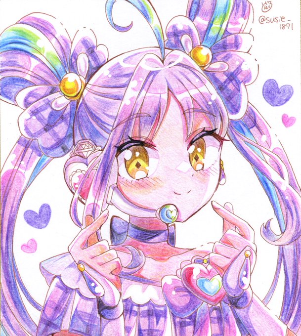 キュアキュンキュン💜
#precure
#アナログイラスト 