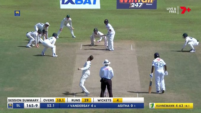 5-wkt haul for Kuhnemann in the 1st Innings 👏 📹 Credits: Twitter/7Cricket