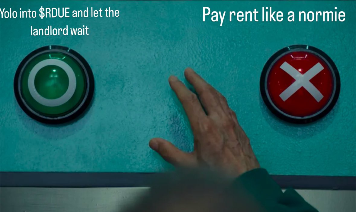 $RDUE the choice is yours, Get Rich or Get Evicted. 

CA

8wMfwLxJX9BZiXVYF2PmsjJGTRTTynXie3sBkfXTpump