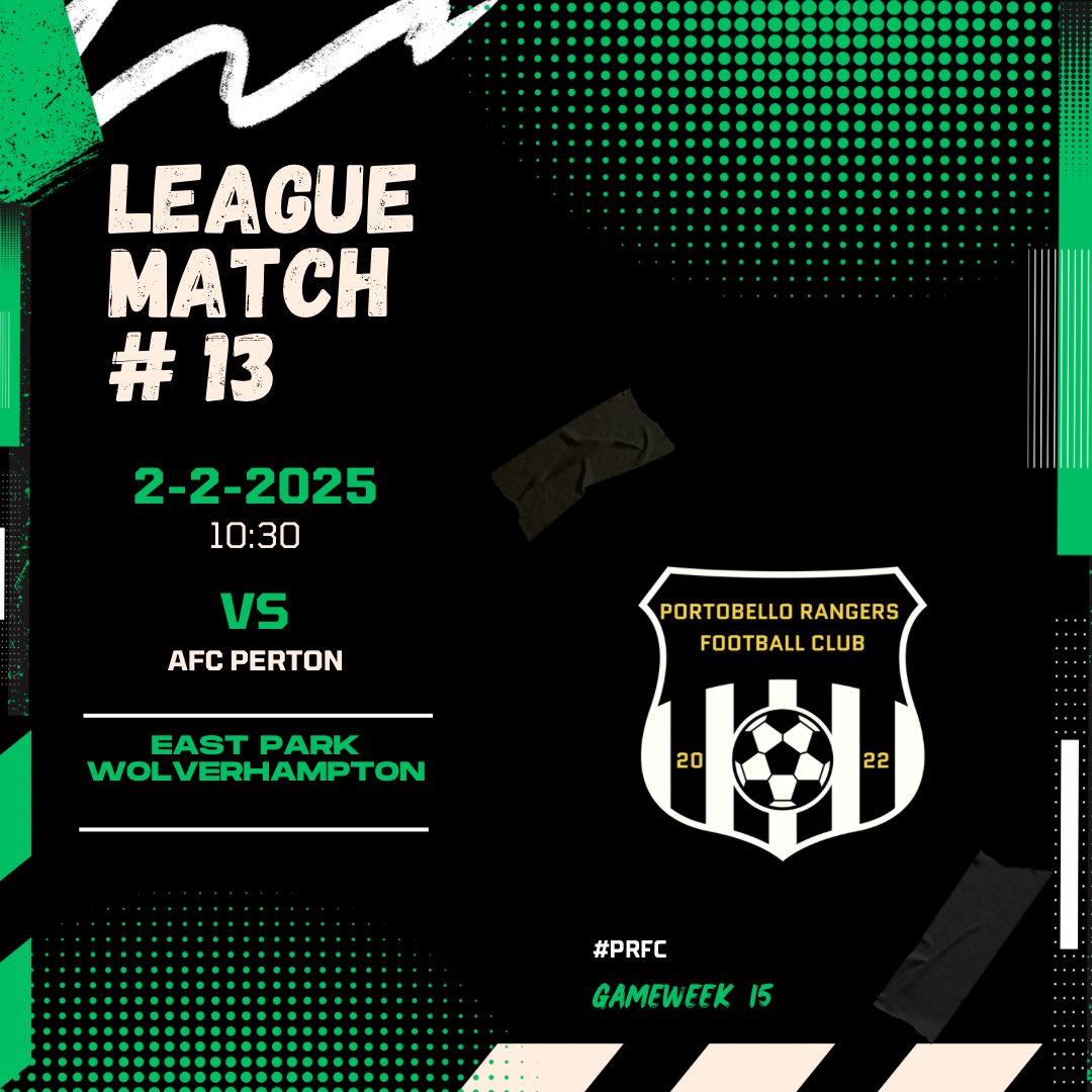 PR_FC_2022's tweet photo. This Sunday’s fixture, tough opponents no question 🖤💚 #PRFC https://t.co/IOtVVE6dXp