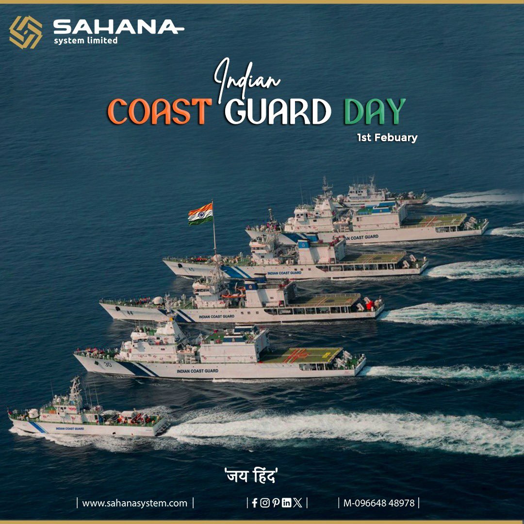 sahanasystem's tweet photo. Protecting the coasts at all costs🙌🏻
@sahanasystem salutes our brave coastguards who keep us secured.
Jai Hind🇮🇳✨
.
.
#sahanasystemlimited #sahanasystems #sahana #informationtech #technology #it #coastguard #coastguardday #army #indianarmy #defence #indiancoastguardday #india https://t.co/6lOpsE6nrc