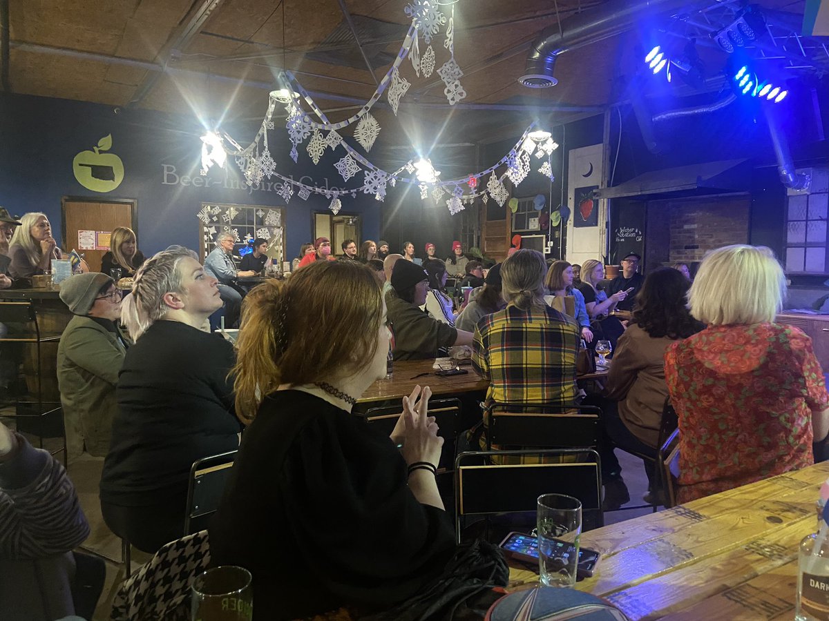 Model9Live's tweet image. The fine folks at OKCider showed a rare lapse in judgement tonight and allowed BradChad a microphone.