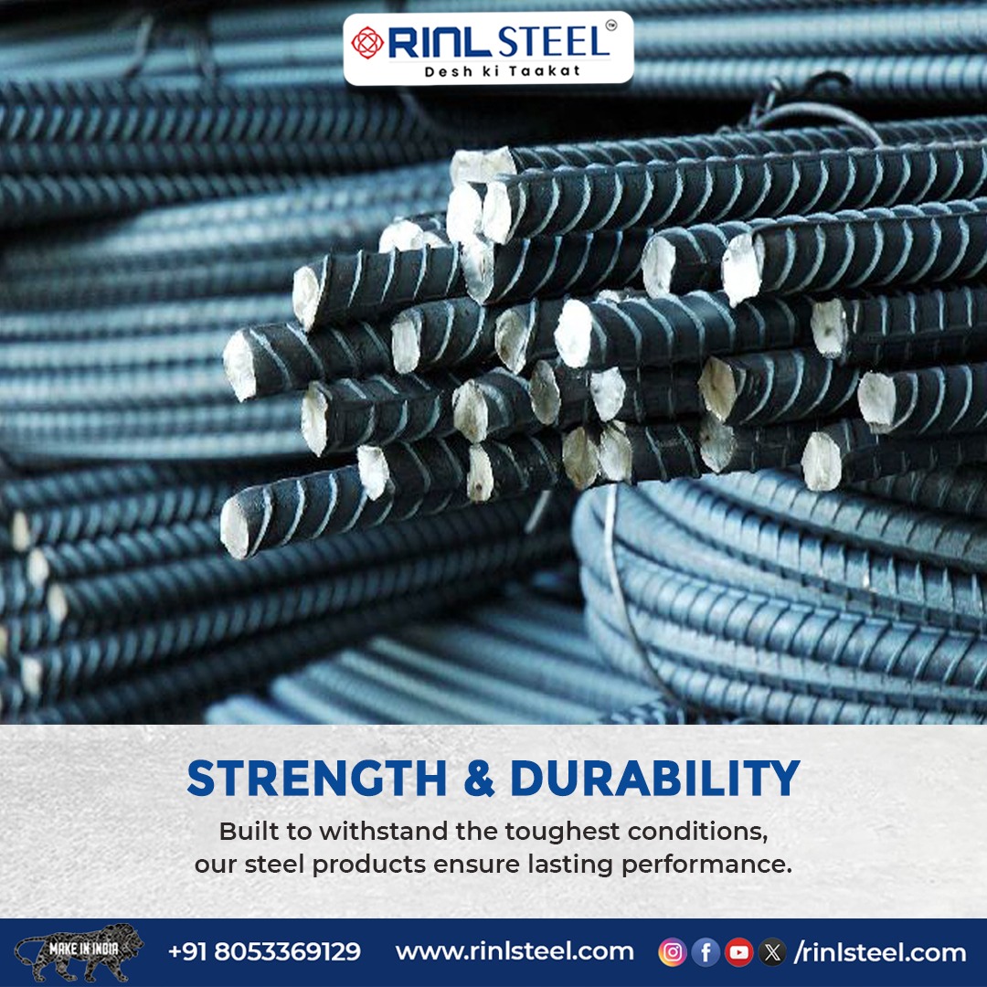 RinlSteel's tweet image. Strength that stands the test of time! 💪 RINL Steel is built to endure the toughest conditions, ensuring unmatched durability and lasting performance. 🏗️

#StrengthAndDurability #RINLSteel #DeshKiTaakat