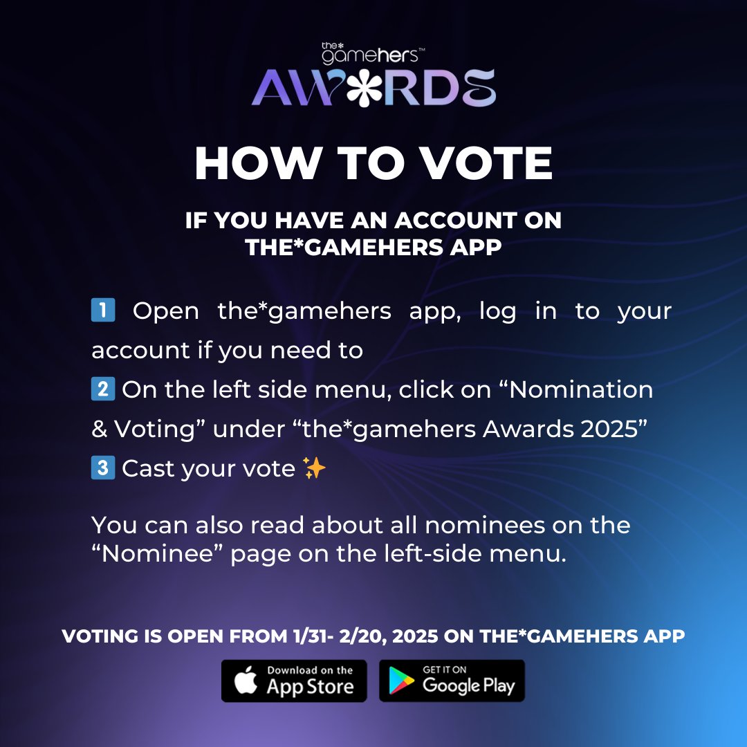 init_esports's tweet photo. ๐ Stefy Bau is a 2025 TrailblazHERS in Gaming nominee! ๐
๐ You can vote for Stefy now! Even if you donโt have The*GameHers app, just go to https://t.co/HRaPCnH1uu
๐
Voting is open until Feb 20, 2025 on The*GameHers app and website!
#WomenInGaming #GameHersAwards https://t.co/JU3j8Y7Ibm