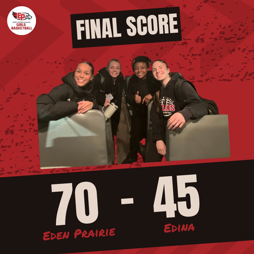 The eagles pick up another lake conference win against Edina in a tough environment. The players of the game are Vanessa with 15 pts and 5 rebounds. Tori with 15 pts and 4 assist. Rae with 14 points and 8 rebounds. And Ella with 14 points and 6 rebounds