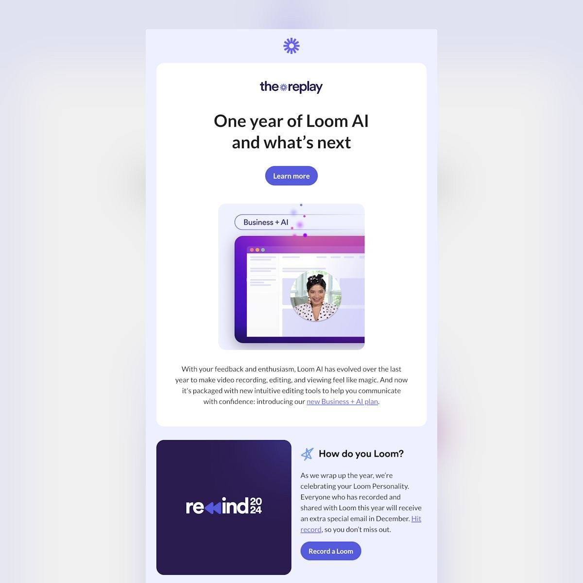 emaillove's tweet image. Impressed by @Loom&apos;s newsletter design! 🌟 Clean layout, engaging visuals, and a well-structured hierarchy create a high-value send. Consistent branding and subtle animations make it easy to explore and take action. Well done! #newsletterdesign #engagement